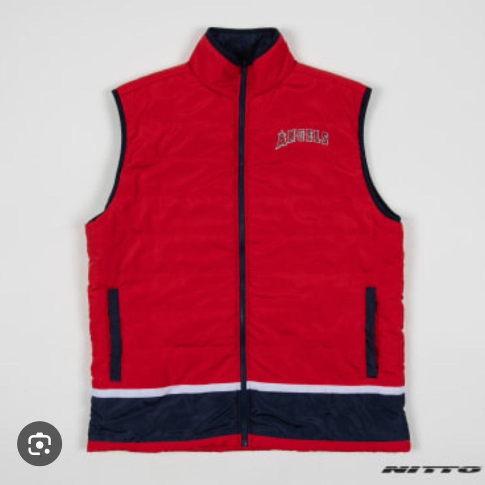 Angels Red and Blue Quilted Puffer Vest